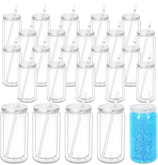 16oz Plastic Snowglobe glitter cup - READ DESCRIPTION
