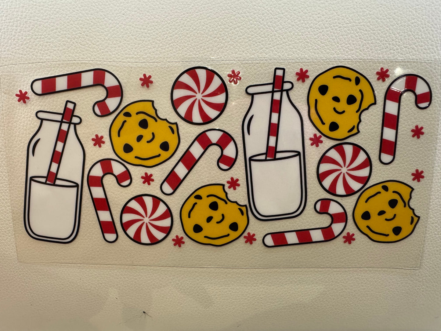 Milk, Cookies and Candy Canes decal
