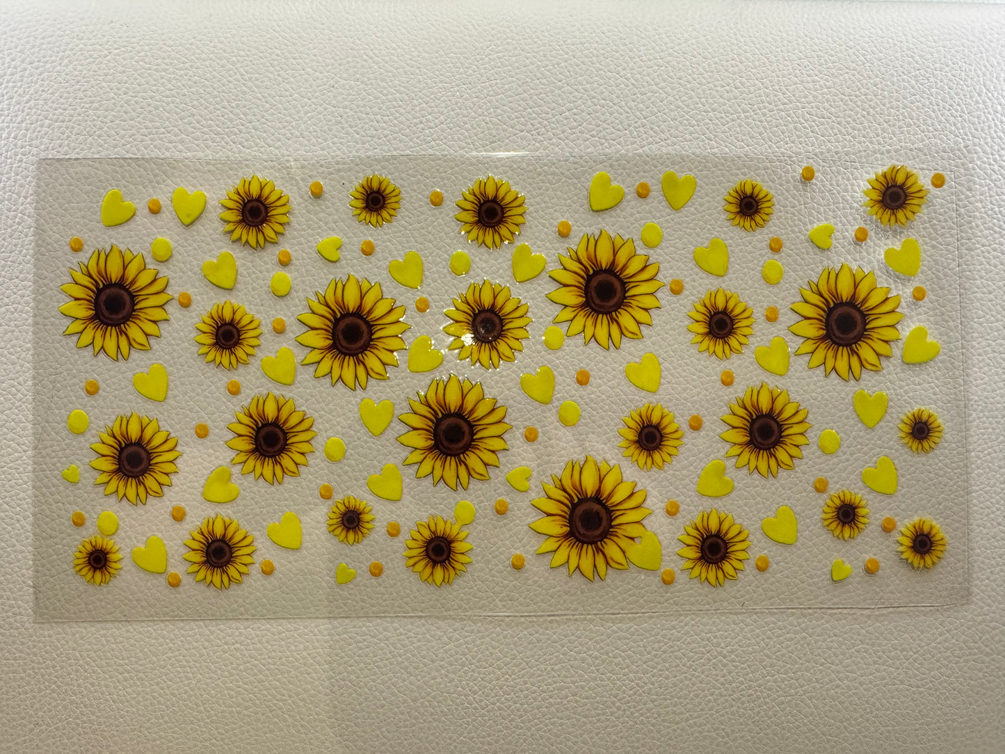 Sunflower And Hearts Decal