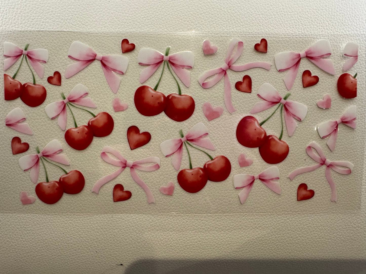 Cherries, Bows and Hearts decal